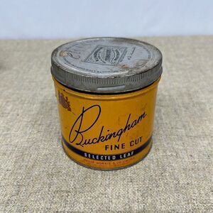 Antique Buckingham tobacco empty tin